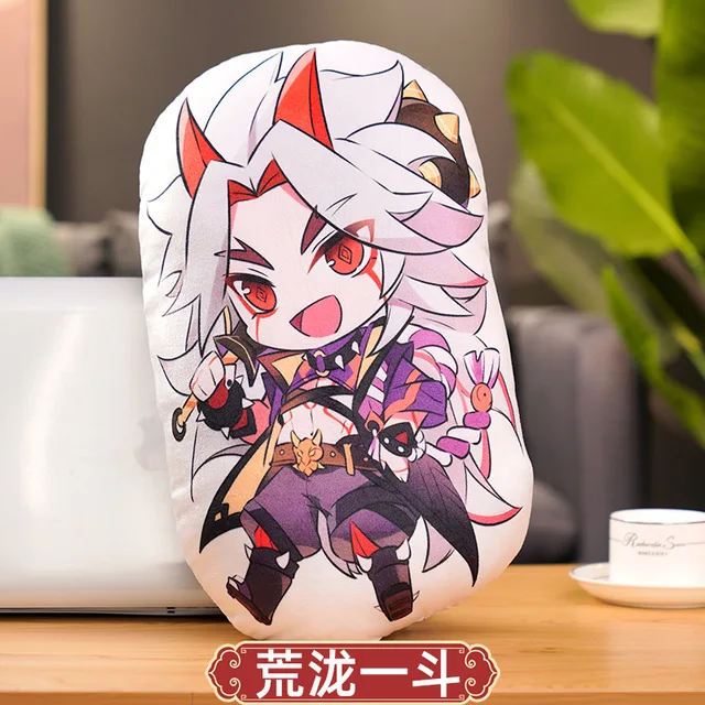 Genshin Impact Zhongli Tartaglia Xiao Venti Diluc Kaeya Paimon Keli Cosplay Anime Plush Toys Kawaii Cartoon Pillow Specification Arataki Itto
