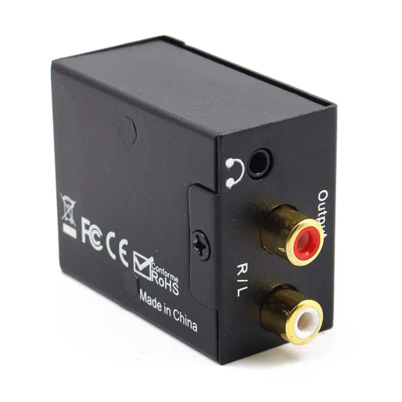 Цифро-аналоговый аудио усилитель конвертера декодер оптического волокна коаксиальный сигнал в аналоговый стерео аудио адаптер 3,5 мм разъем 2* RCA