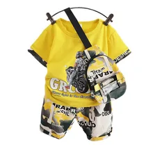 T shirt et short en coton pour enfants, vêtements de sport pour bébés garçons et filles, à la mode, 2 pièces/ensembles