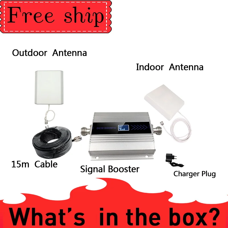 TFX-BOOSTER 4G LTE DCS 1800 МГц сотовый ретранслятор GSM Gain60dB мобильный телефон усилитель 1800 МГц 2G 4G amplificador 9dbi антенна