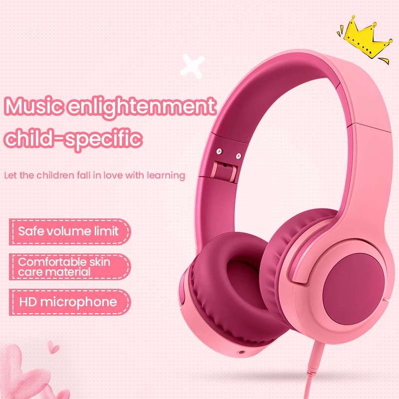 New Kid Wireless Bluetooth Headset High Quality Stereo Noise Canceling Earphones With Microphone For Study Game Protect Hearing