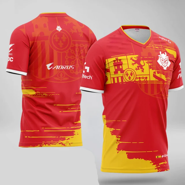 2021 G2 German E-Sports New Sports Uniform G2 National Team Jersey G2 Team T-Shirt League of Legends T-shirt Game 3D Jersey DJ-240