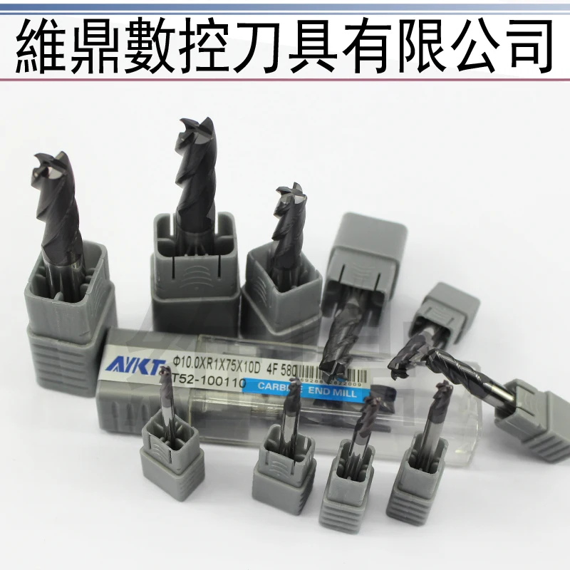

Stainless Steel Corner Radius End Mill HRC58 Cutter Tungsten Carbide Steel Metal Router Tool 4 Flutes R0.5 R1 Surface Machining