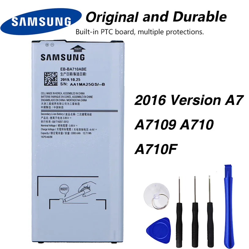 

Original Samsung EB-BA710ABE Battery For Samsung GALAXY A7 2016 A7100 A7109 A710 A710F 3300mAh