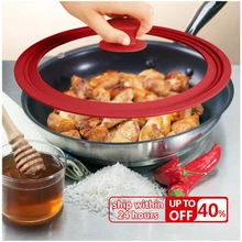 Pot de couvercle en verre trempé multifonctionnel anti-déflagrant visualisation anti-chute bord de Silicone ustensiles de cuisine pièces de batterie de cuisine