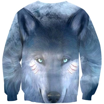 

Fashion Wolf Printing 3D Printed Crewneck Sweatshirts Men Women Spring Autumn Streetwear Couples Long Sleeve Pullover Tracksuit