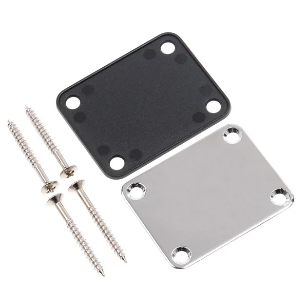 

Electric Guitar Bass Metal steel Alloy Neck Plate with 4 Screws Replacement Part for ST Fender Guitar Bass Accessories