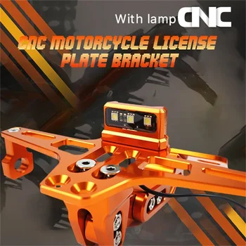 

Motorcycle LED License Plate For R1 2015 Honda Cbf Xmax 250 Cb650F F800R Portamatriculas Moto Mt 09 Tracer Portatarga Nine T