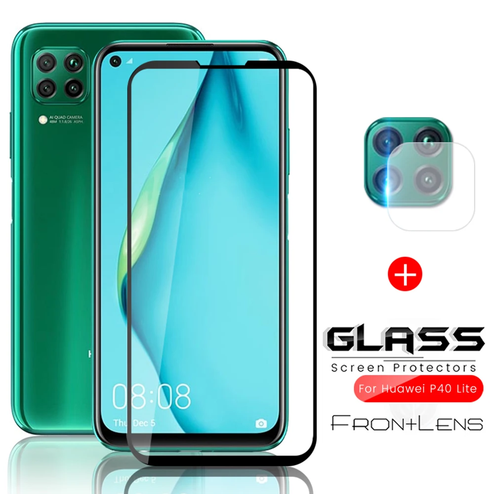 Защитное стекло для Huawei P40 Lite 2 в 1 защита объектива камеры закаленное P30 P20 Pro Light P 40