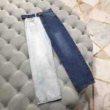 Женские модные свободные Цветные джинсы 1129