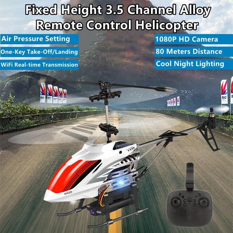 De lucht advocaat Assortiment Intelligente Luchtdruk Vaste Hoogte Wifi Fpv Afstandsbediening Helikopter  Met 1080P Hd Camera Legering Skelet Rc Helicopter Speelgoed|RC Helikopters|  - AliExpress