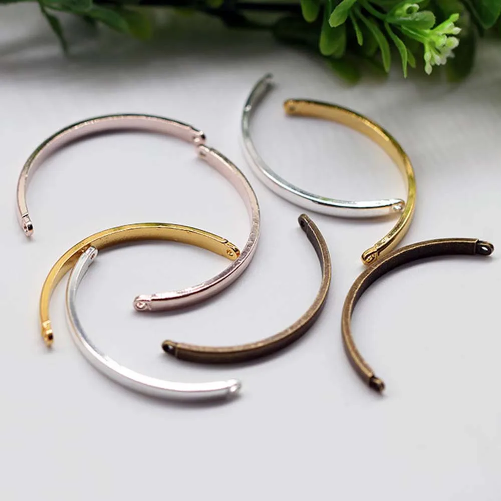 

10pcs/lot Bracelet Curved Connected DIY Cuff Bracelets Accessories for Jewelry Making Crafts 4 Colors