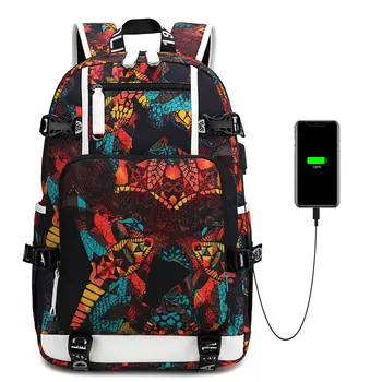 

2020 Hot Sale Printing Men's Backpack Middle School Student Bag Women Multifunctional Oxford Cloth Waterproof Travel Backpack