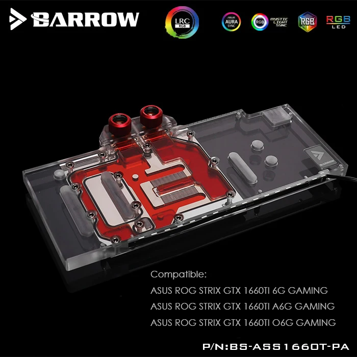 Barrow Gpu Koud Blok Voor Asus Rog Strix Gtx 1660ti 6g Een 6g O 6g Gaming Gpu Koeler Full Cover Videokaart Bs Ass1660t Pa Fans Cooling Aliexpress