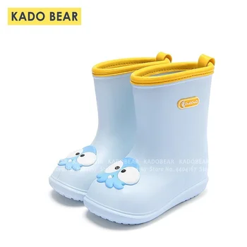 

Cartoon Animals Kids Water Rain Shoes Baby Boy Girls Fashion Cute Waterproof Rainboots Children Outdoor Unisex Rubber Flat Boots