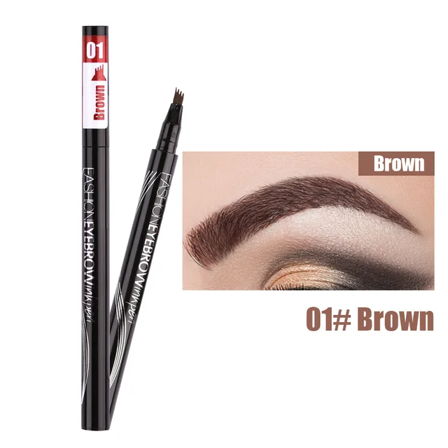 4D Imitation Ecological Eyebrows Pen Natural Waterproof Lasting 4D Hair-like Eyebrow Tattoo Pen Fine Sketch Liquid Lazy Eye Brow 1