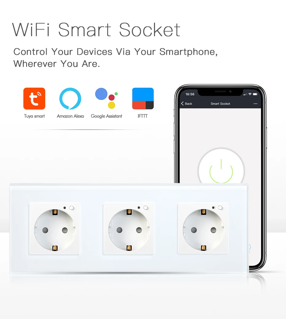 painel vidro cristal soquetes azul backlight