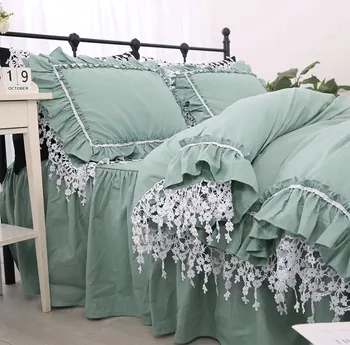 

luxury princess bedding set, twin full queen king cotton romantic single double home textile bed skirt pillow case quilt cover