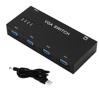 

4 In 1 Projectors Male To Female VGA Switcher HDMI Adapter For Laptop Synchronous Display Splitter Video Converter Multifunction