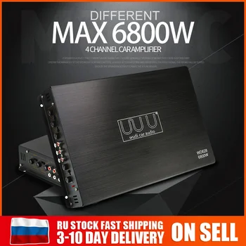 

Car Audio Amplifier DC 12V 6800W Max 4 Channels Car Sound Amplifiers Class A/B Home Subwoofer Audio Stereo Bass Speaker