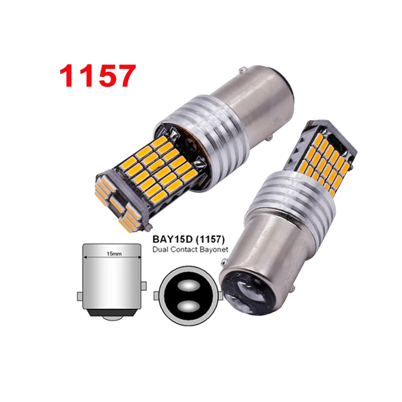 2x P21W Ba15s 1156 светодиодный светильник Canbus Bay15d 1157 6000K 12V автомобильный сигнальный