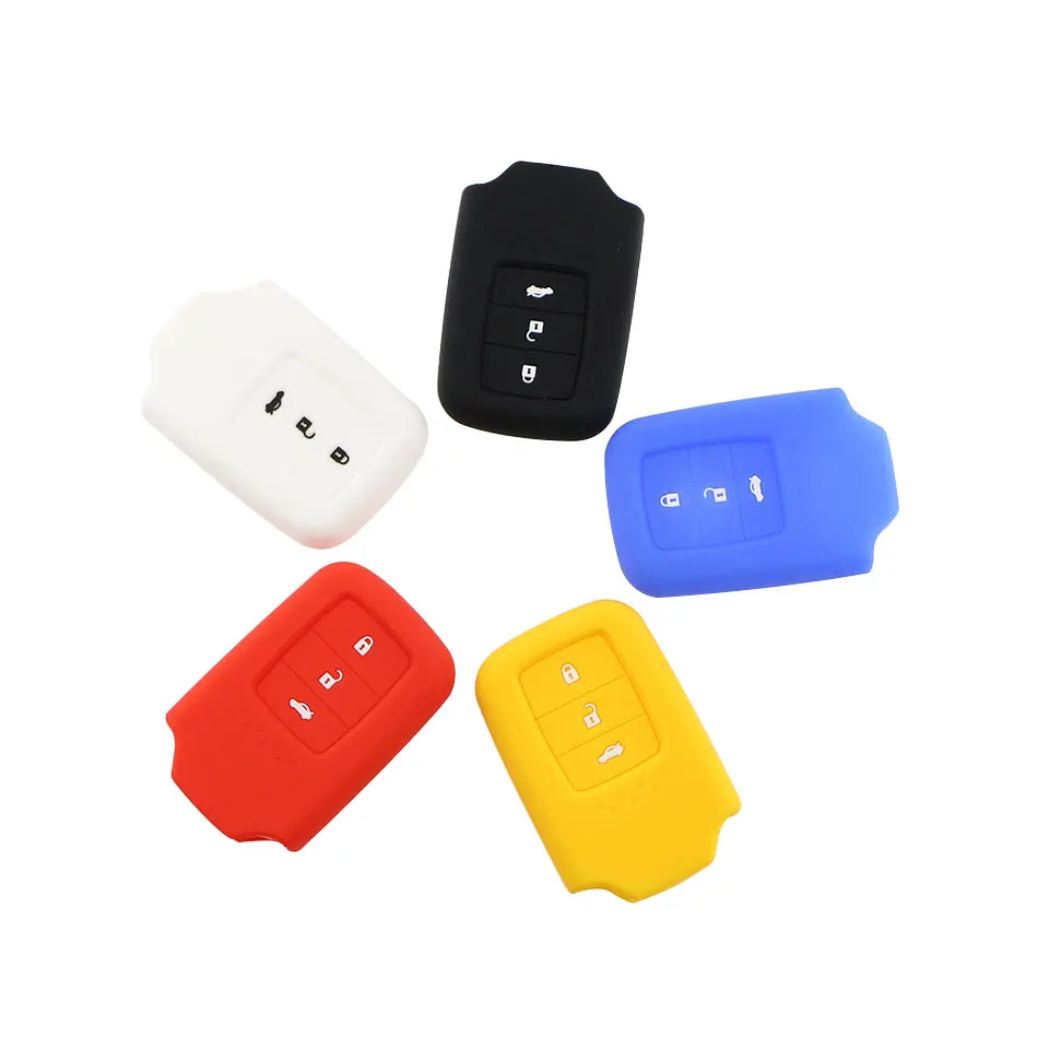 

Xburstcar Silicone 3 Buttons Car Key Cover Case for Honda Civic X-RV Jazz Greiz Crdder Flip Key Keychain Fob Cases