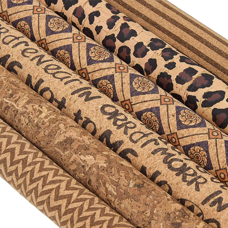 

A4 6PCS Retro Soft Cork Fabric For Patchwork Handmade Craft Garment Decoration Bags Hair Accessory Materials