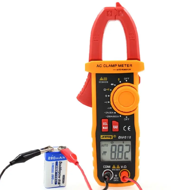BM818/BM819 Цифровой мультиметр клещи Авто Диапазон измерительный вольтметр C63E