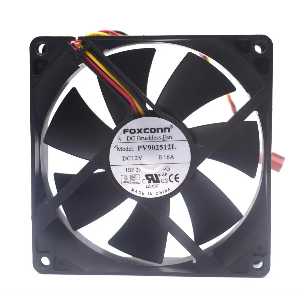 PV902512L для FOXCONN DC 12V 0.16A 3 проводной 92x92x25 мм вентилятор охлаждения сервера 9