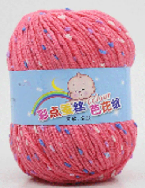 Высокое качество детский хлопок кашемир пряжа для ручная вязка крючком камвольная шерстяная нить красочная Эко-окрашенная рукоделие - Цвет: pink
