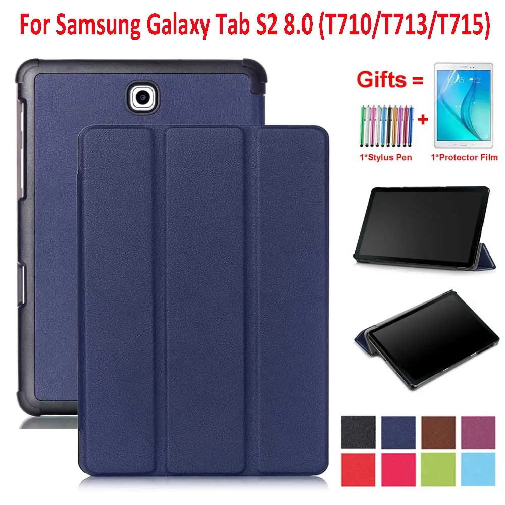 Trifold чехол для Samsung Galaxy Tab S2 8 0 дюймов тонкий кожаный смарт-чехол с подставкой и
