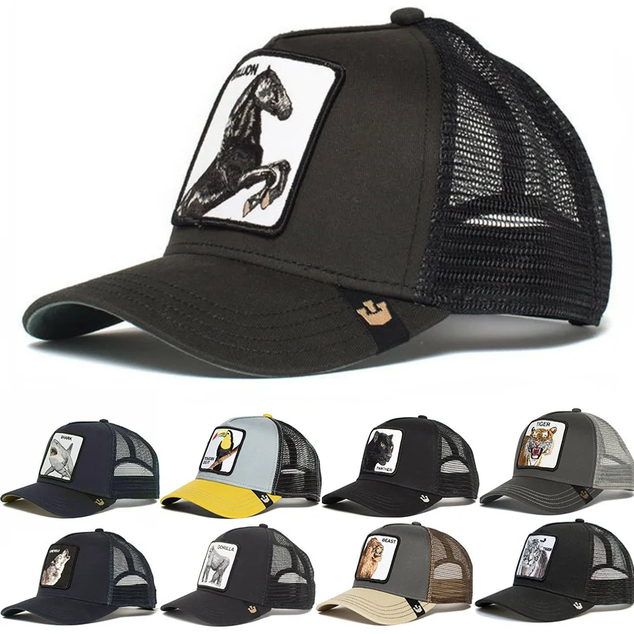 Stallion Mesh Cap Summer Brand Baseball Anime Panther Trucker Hat Dad Net Snapback Women Men Drop Shipping | Аксессуары для одежды
