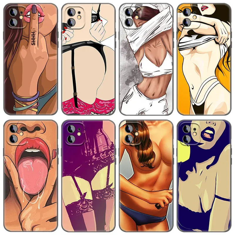Sexy Hot Girl Phone Case For Apple iPhone 13 12 Mini 11 Pro Max XR X XS MAX 6 6S 7 8 Plus 5 5S SE 2020 Black Cover Coque Funda | Мобильные