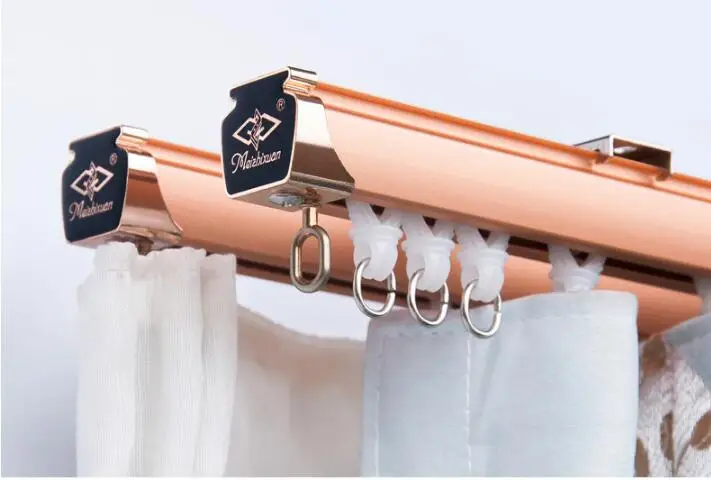 Smooth and quiet strong load bearing thick aluminum curtain track mute rail straight track curtain track