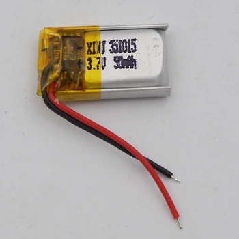 

XINJ 3.7V 50 mAh lithium polymer battery lipo cell 351015 For GPS MP3 headphones bluetooth 3D glasses Record pen speaker watch
