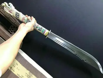 

Handmade Chinese Wushu Sword Kung Fu Broadsword Saber Sharp HRC60 Manganese Steel Da dao