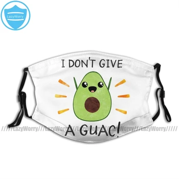 

Avocado Mouth Face Mask I Don't Give A Guac Facial Mask Adult with 2 Filters Kawai Funny Mask