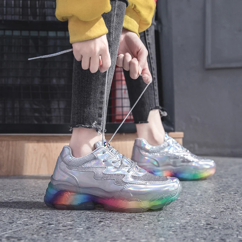 

2020 Women'S Flats Sneakers Fashion casual Shoes Women Lace Up Round Toe Breath Air Mesh Shoes zapatos de mujer de moda U21-13