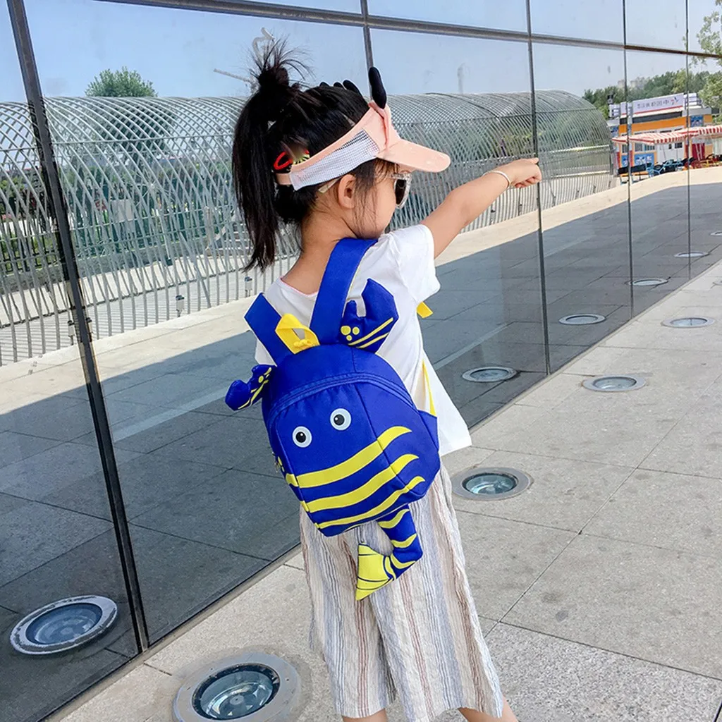 Children Kids Boys Girls Fashion Cute Cartoon 3D Lobster Anti-lost Backpack Bags Handbags Kids Backpack dropshipping Z905