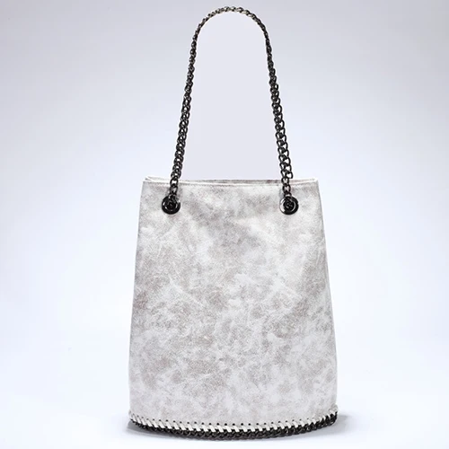 Новейшая женская сумка на плечо европейского и ПВХ американского стиля, сумка-мешок известного бренда, шикарная Сумочка, модная женская сумка-тоут Blosa - Цвет: beige white