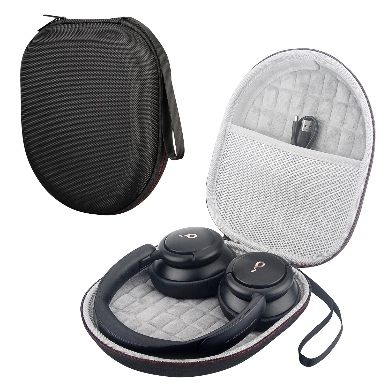 Zoprore-hard Eva Viagem Bolsa de Transporte Estojo de Armazenamento Capa para Anker Soundcore Life Q30 Híbrido Ativo Cancelamento de Ruído Auscultadores