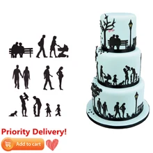 1 Набор для работы Фитнес Любовь Музыка помадка нож для торта и печенья Форма для украшения торта для выпечки DIY День рождения формы для выпечки торта инструмент