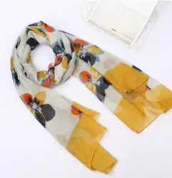 2018 модные женские туфли Малый Ombre Цветочный Принт шарф платки цветочный узор Обёрточная бумага хиджаб 7 цветов оптовая продажа 10 шт./лот