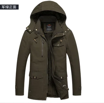 

Down Jackets for Men with Hat with Velvet Keep Warm Free Large Size Casual Fashion Fit Business Jackets Brand