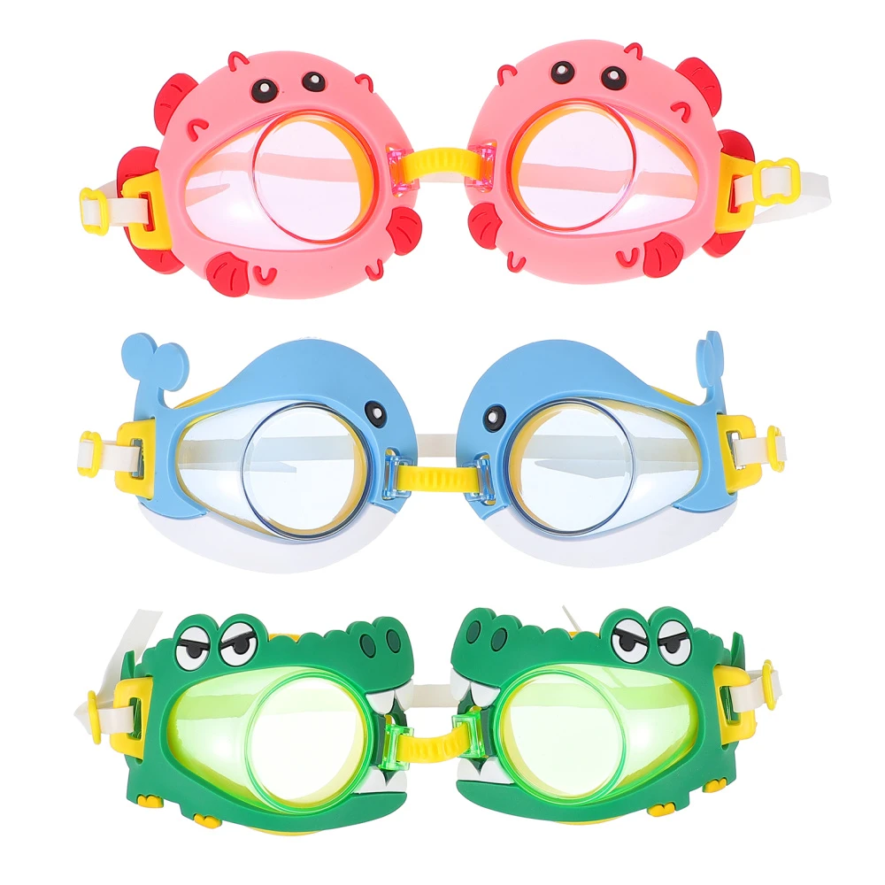 3ピースのかわいいキッズゴーグル漫画のダイビングゴーグルクリエイティブな防水ゴーグル 家族お揃いコーデ Aliexpress