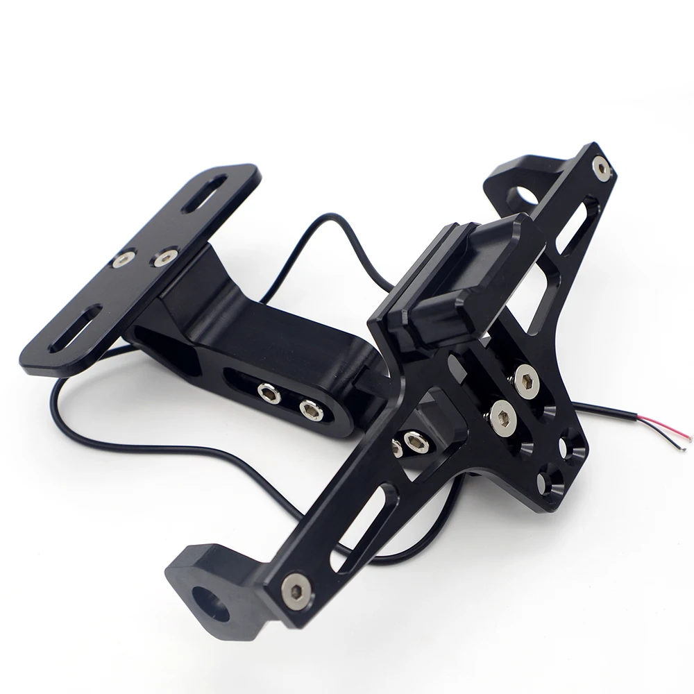 Monster 696, держатель номерного знака мотоцикла с ЧПУ, Кронштейн номерного знака для cbf 600 transalp 700 fazer 600 ktm exc 300 - Цвет: Прозрачный
