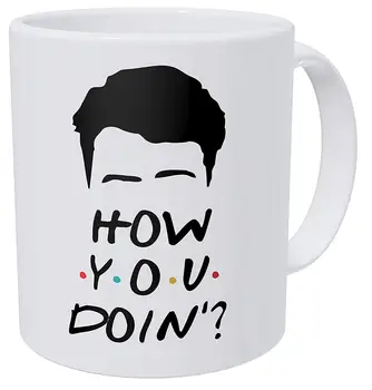 

Funny Coffee Mug How You Doin Friends Mugs 11 Ounces 350ml Milk Tea Cup