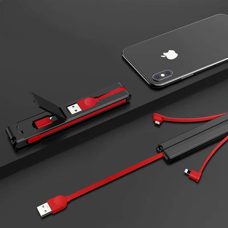 3 в 1 mi cro USB кабель type C для iPhone X 8 7 6 скрытый передачи данных Xiaomi huawei Быстрый