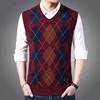 New Fashion Brand Sleeveless Sweater Mens Pullover Vest V Neck Slim Fit Jumpers Knitting Patterns Autumn Casual Clothing Men ► Photo 3/6