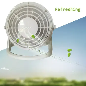 

4-Inch Mini Portable USB Plastic Fan Handheld Desk Cooling Fan 4 Blades Round Home Office Computer Fan Business Gift